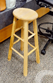 Wood barstool