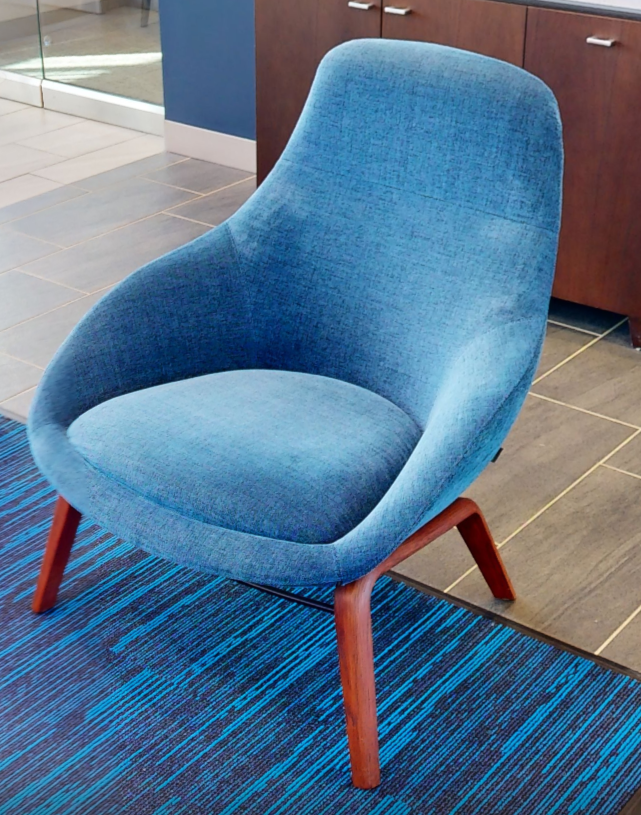 Blue lounge chair