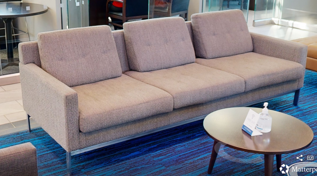 3 seat grey couch