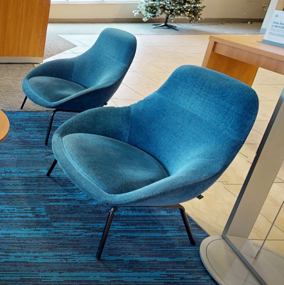 Blue lounge chair