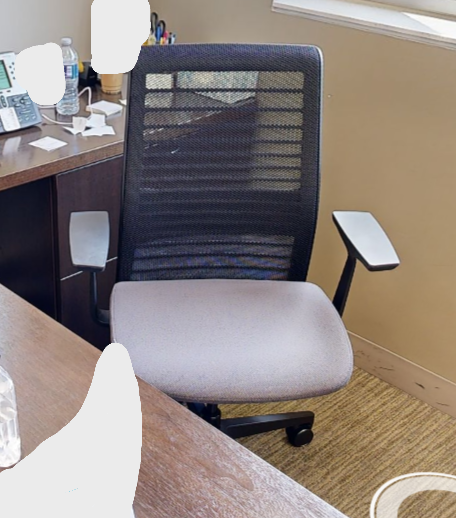 Task chair with arms