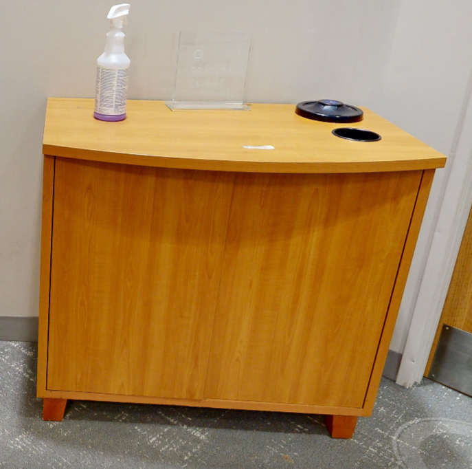 2 door wood cabinet