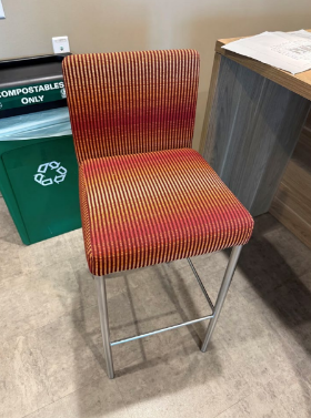 CAFÉ' STOOL ( RED/WHITE STRIPED)