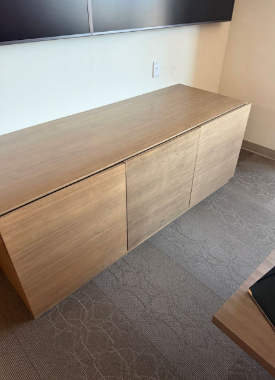 WOOD CREDENZA  24"W  X 72"L