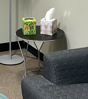 black side table