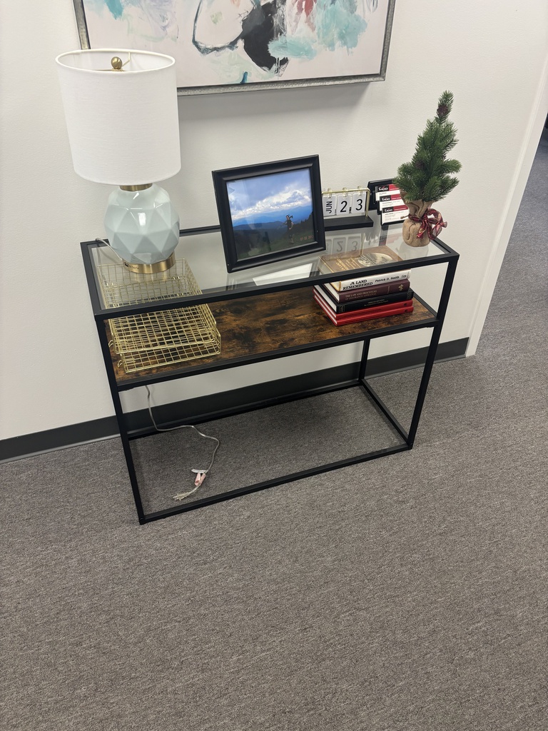 Side table glass metal