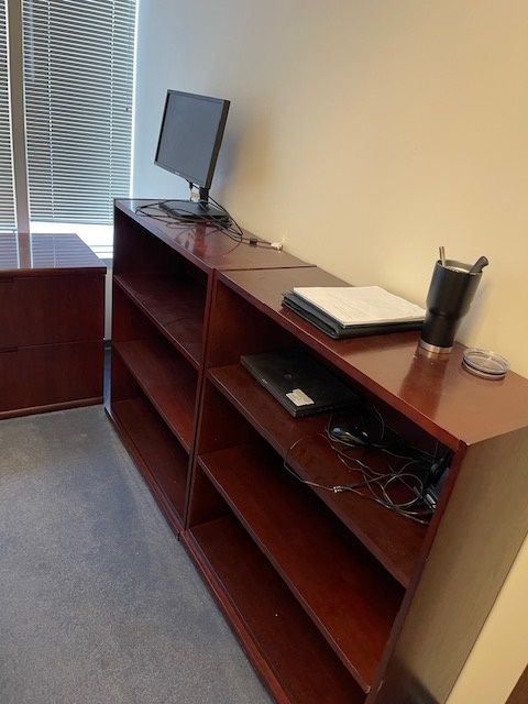 Bookcase - 3 Shelves Red Wood