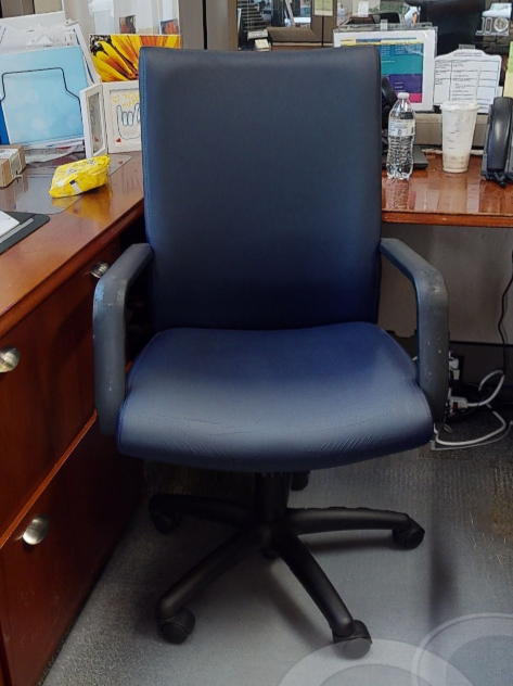 Blue mobile conference chair