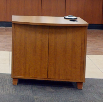 2 door wood cabinet