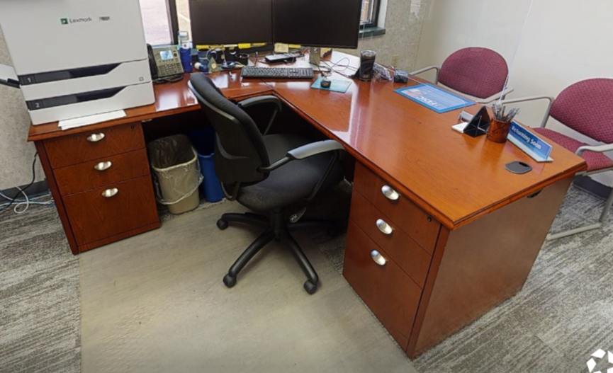 L-shaped desk