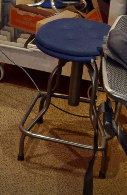 Blue stool