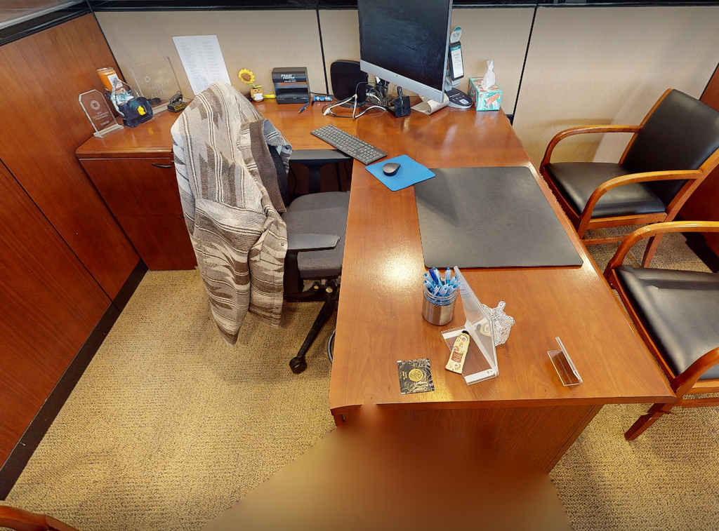 L-shaped desk