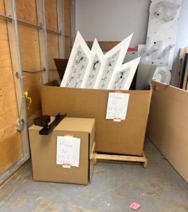 Box of Signs and Misc Items