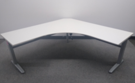 Ergo, Desk, KI, Elec 24x66x66x24 Top, White, *w/ base