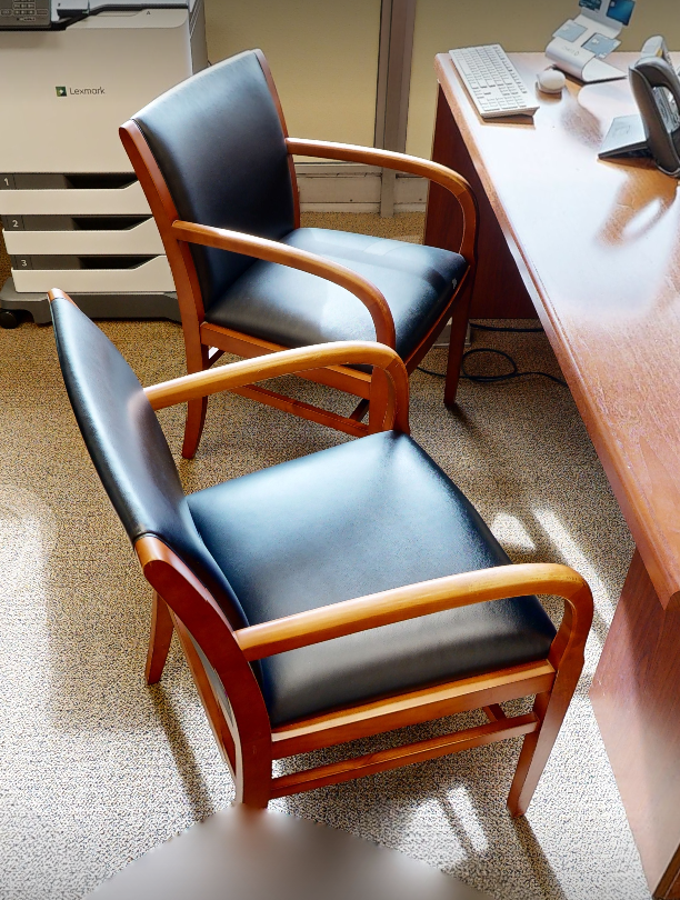 Black guest chair