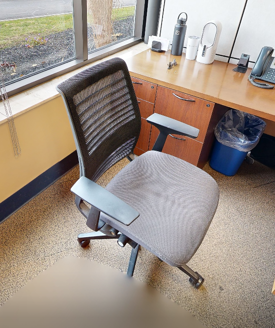 Task chair with arms