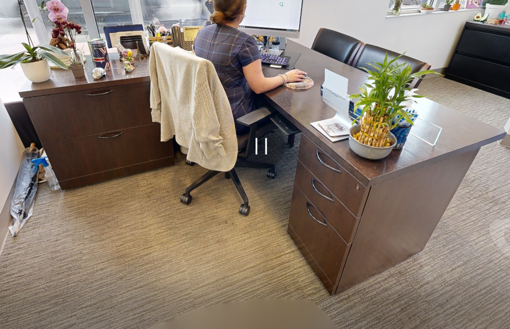 L-shaped desk