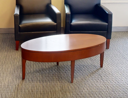 Oval coffee table