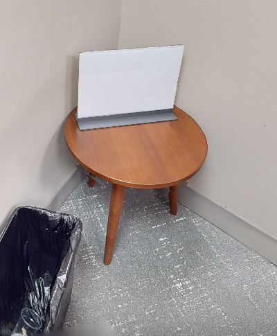 Round side table