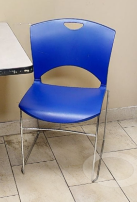 Blue cafe chair