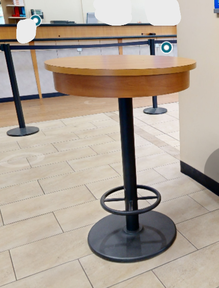 Round lab standing table