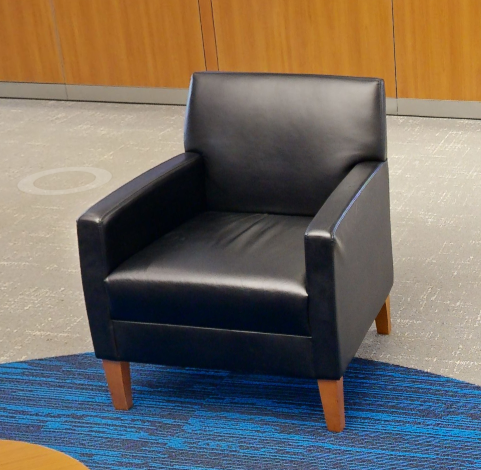 Black lounge chair