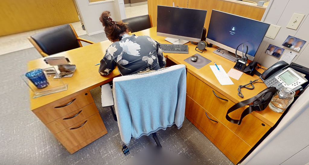 L-shaped desk