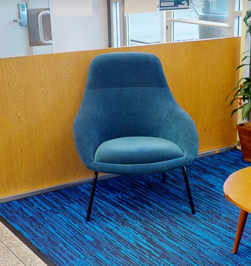 Blue lounge chair