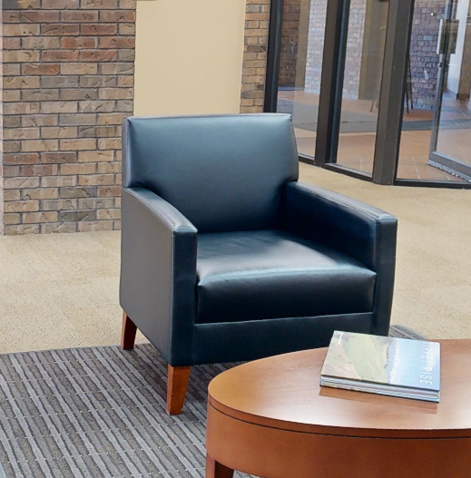 Navy lounge chair