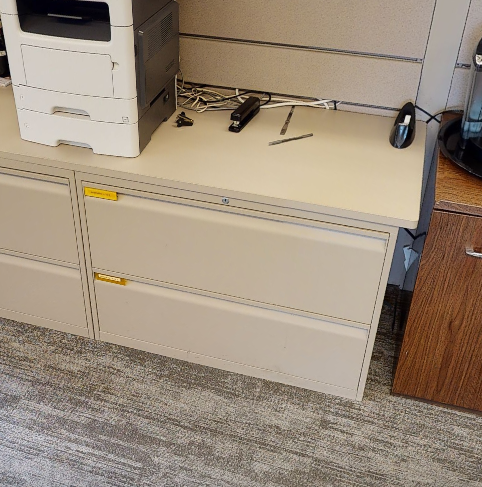 filing cabinet - 2 drawers, white