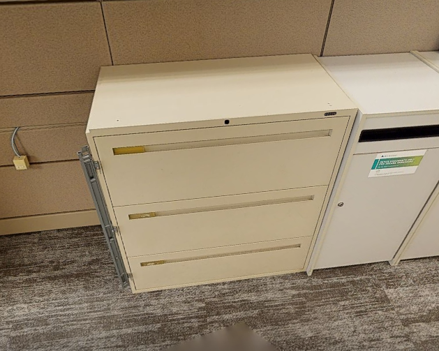 filing cabinet - 3 drawer, white