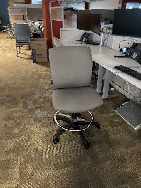 Grey Task Chair No Arms
