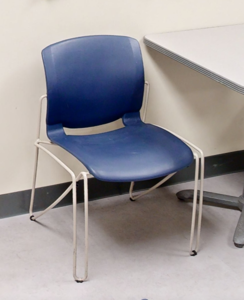 Blue cafe chair