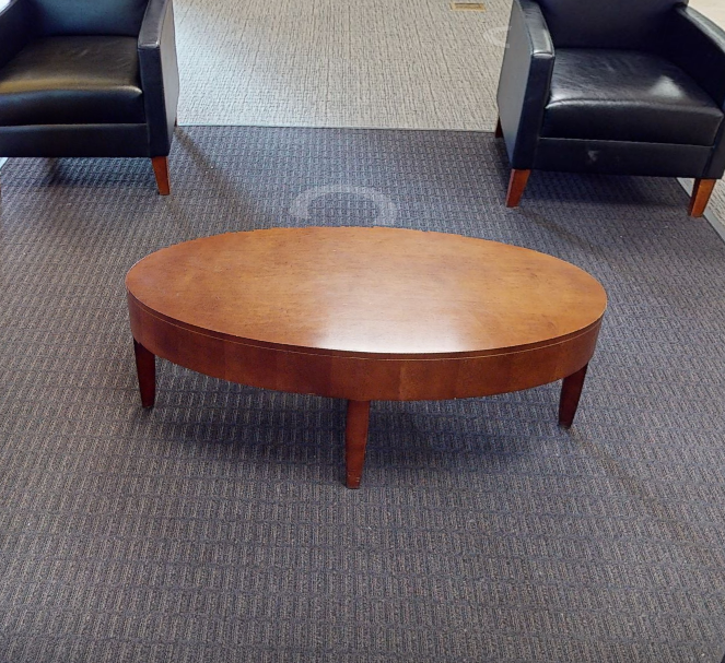 Oval coffee table