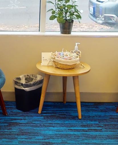 Round side table