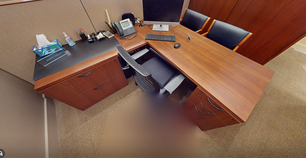 L-shaped desk