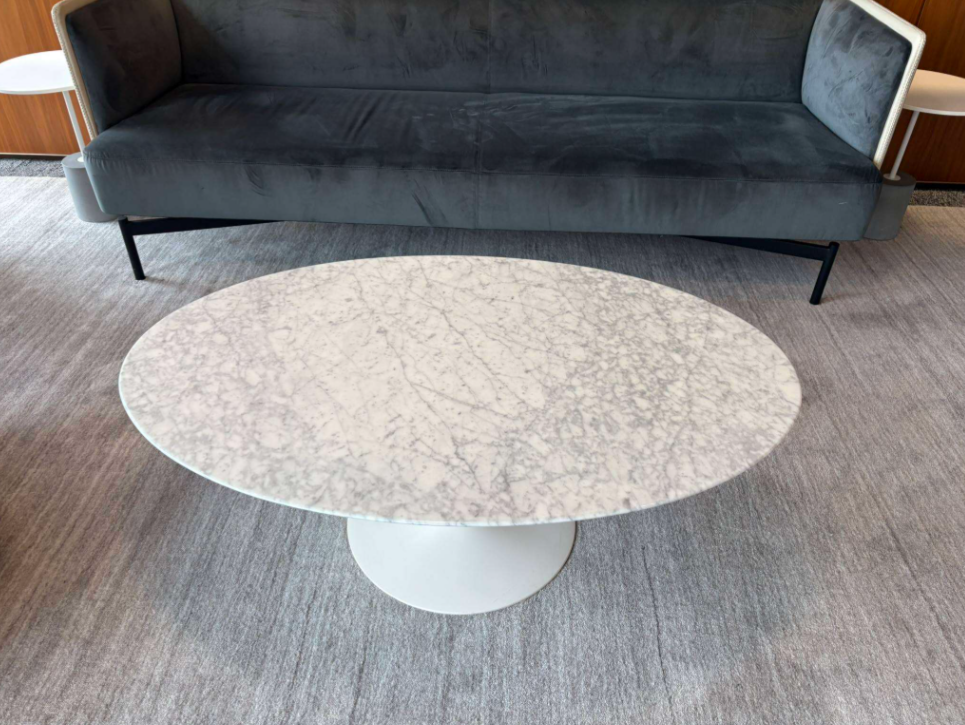 marble oval coffee table 