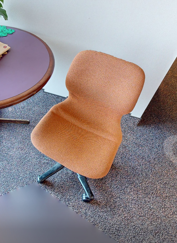 Orange task chair no arms
