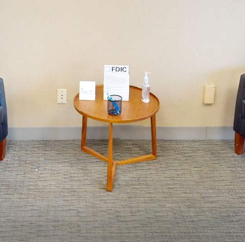 Round side table