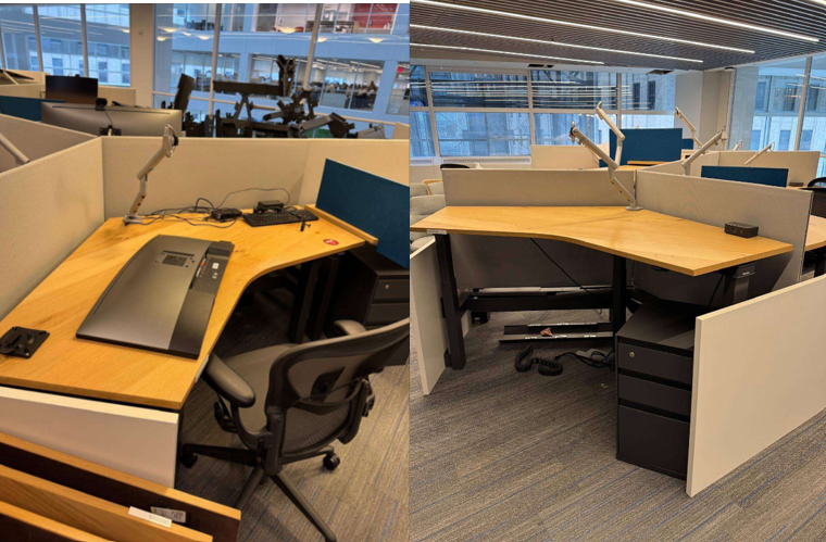 PODS of 3: Steelcase 120 Degree Workstations (Height Adustable)