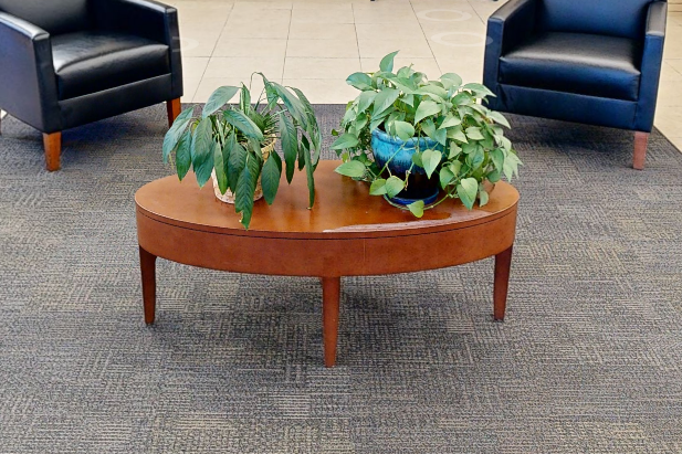 Oval coffee table
