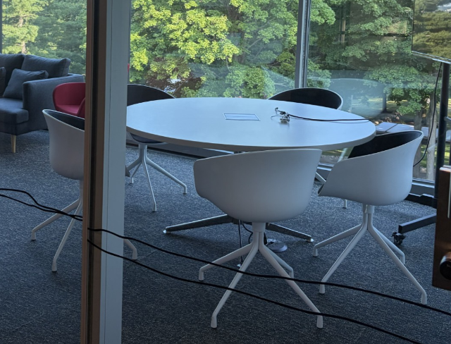 White round tables