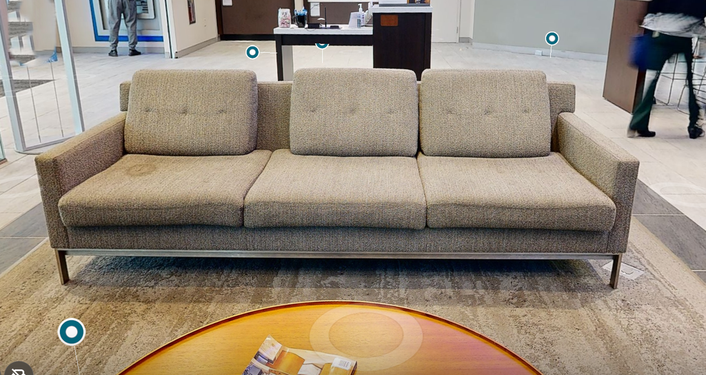 3 seat grey couch