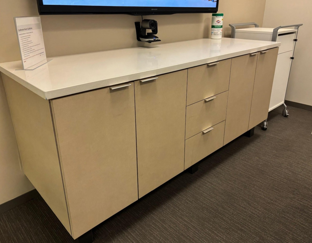 Millwork credenza 2 w drawers (3)