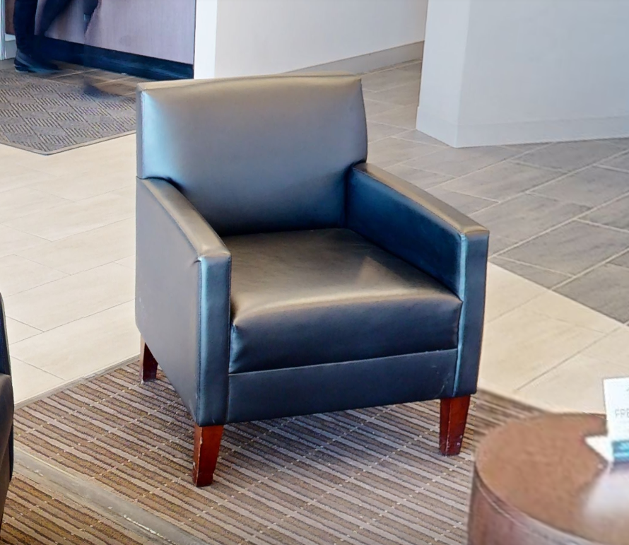 Black lounge chair