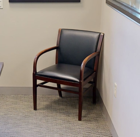 Black guest chair