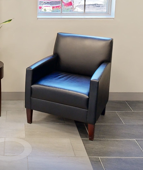 Black lounge chair