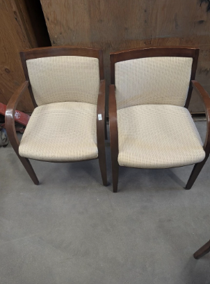 White and Brown Guest chair