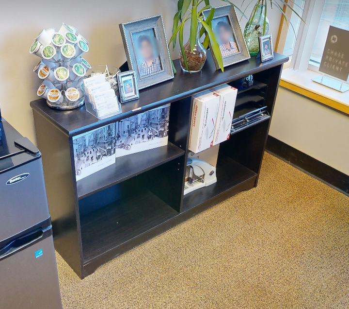 Double compartment 3 shelf bookcase