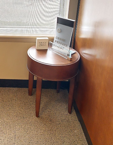 Round side table